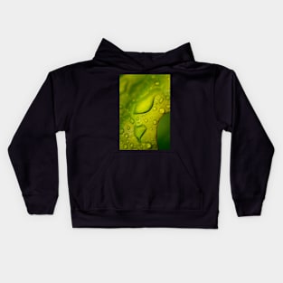 Lime green liquid leaf Kids Hoodie